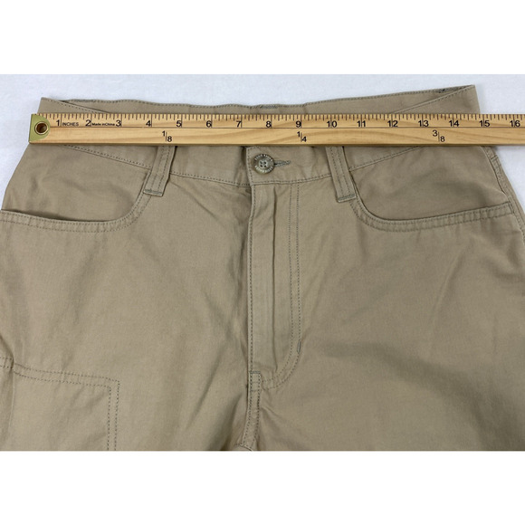 Eddie Bauer Khaki Shorts Mens Size 30 Bermuda 10" Inseam Pockets Hiking Outdoors - Picture 8 of 12